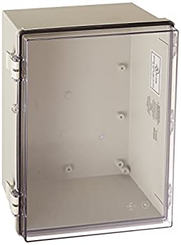 【中古】【輸入品・未使用】BUD Industries NBF-32226 Plastic Indoor NEMA Economy Box with Clear Door 15-47/64 Length x 11-51/64 Width x 6-9/32 Height Light Gray Fi