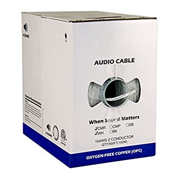【中古】【39shop】【輸入品・未使用】オーディオケーブル、16?AWG、2?Conductor、65ストランド500?ft、PVC、ジャケット、Pullボックス、ホワイト（新古品）｜アトリエ絵利奈