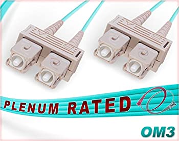 【中古】【インポート品・未当て嵌める】FiberCablesDirect - 45M OM3 SC SC ファイバーパッチケーブル | プレナム 10G デュプレックス 50/125 SC - SC マルチモードジャンパー 45メート
