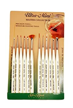 【中古】【輸入品・未使用】Silver Brush UMS-2412S Ultra Mini Miniature Detail Brush Set 12 Per Pack by Silver Brush Limited