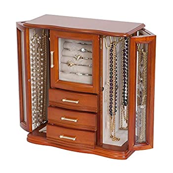 【中古】【39shop】【輸入品・未使用】(Medium★Walnut) - Mele & Co. Richmond Wooden Jewellery Box (Walnut Finish)(新古品)|アトリエ絵利奈