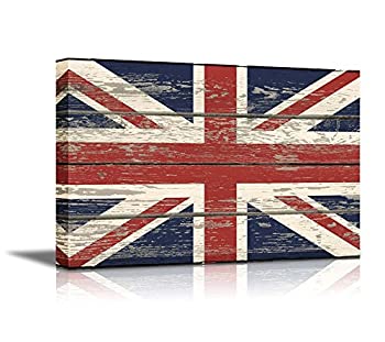 【中古】【インポート品・未当て嵌める】(ウォール26) Wall26 帆布刷り上げる 飾りつけ工芸 星条旗 ビンテージ調 木製ゲーム盤 帆布張りすぐに壁に掛けられます。 32\