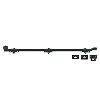 【中古】【輸入品・未使用】(Paint Black) - Deltana FPG2619 HD Solid Brass 70cm Surface Bolt with Off-Set