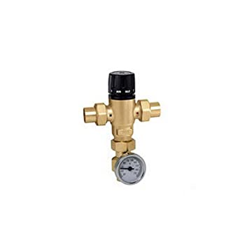 【中古】【インポート品・未当て嵌める】Caleffi 521519AC Mixing キロカロリー 3-Way Thermo Mixing Valve with checks Low-Lead Brass with Adaptor by Caleffi