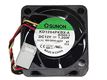 【中古】【インポート品・未当て嵌める】4糎 12V 1.20W 3線クーリングファン KD1204PKBX-A