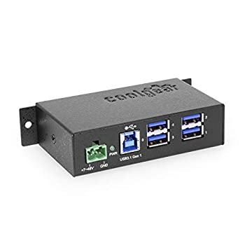 【中古】【インポート品・未当て嵌める】CoolGear USB 3.1?4ポートメタルハブW / DIN線路ゼムクリップ\u0026 ESDサルゼ保護すること
