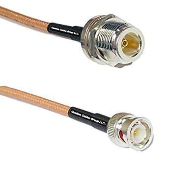 【中古】【輸入品・未使用】1フィートから50フィート RG142 N メス バルクヘッドからBNCオス RF同軸ケーブル 25 feet