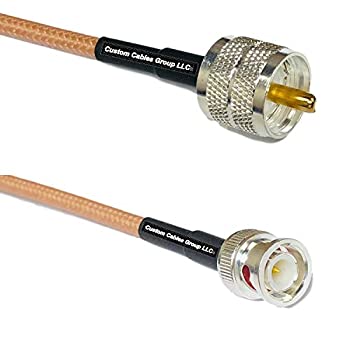 【中古】【インポート品・未当て嵌める】1フートから50フート RG142 PL259 UHF 牡からBNC牡 RF同軸有線テレビ 25 feet