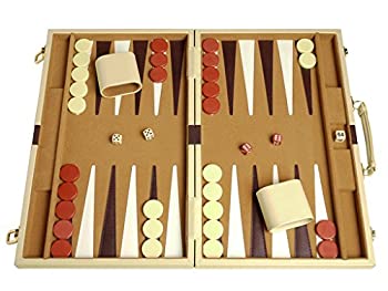 【中古】【輸入品・未使用】Deluxe Backgammon Set - Camel - 15\