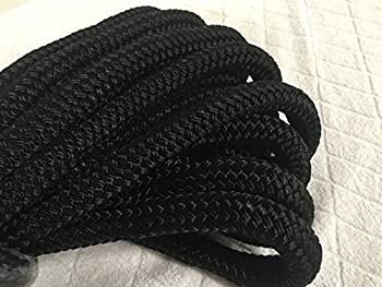【中古】【インポート品・未当て嵌める】3/4in 黒いこと 二重編みナイロン荷縄 (100フートハンク)