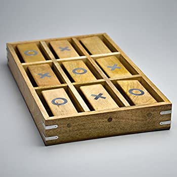 【中古】【39shop】【輸入品・未使用】ハンドメイドTicTacToe木製ボードゲームLarge★by StarインドCraft???Wooden Tic Tac Toe Game Large???天然木製Tic Tac Toe Games for Kids(新古品)|アトリエ絵利奈