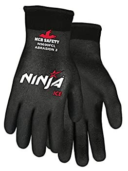 【中古】【輸入品・未使用】Memphis Glove N9690FCM Ninja Ice FC Nylon Back Double Layer Gloves with Full Dipped HPT Coating Black Medium 1-Pair