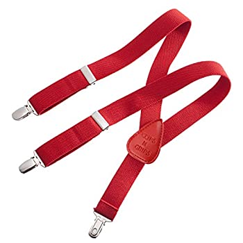 【中古】【輸入品・未使用】Clips N Grips CNg-Red-30 Toddler Kid Adjustable Elastic Suspenders Solid Red, 30 Inch - 6 Years to 5 Ft