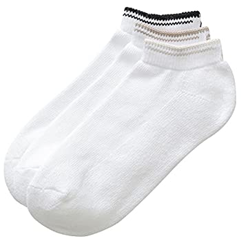 【中古】【インポート品・未当てはめる】FootJoy ComfortSof運動競技ネットボール レディース 靴下 3足容器に並べる 白いこと/黒いこと/ドリフト木材 靴大いさ6~9に其れ相応