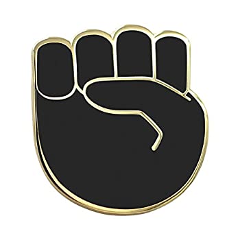 【中古】【輸入品・未使用】Real Sic 隆起した拳 エナメルピン - Black Lives Matter ラペルピン - レジストプロテストピン - BLMピン ジャケット、バックパック、バッグ、