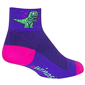 【中古】【輸入品・未使用】SockGuy レディース 2インチ ウノサウルス サイクリング/ランニングソックス Small-Medium パープル