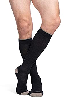 【中古】【インポート品・未当て嵌める】Sigvaris Merino Outdoor Performance 422CLL12 20-30mmHg Closed Toe, Calf Socks - Charcoal, Long Large