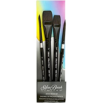 【中古】【39shop】【輸入品・未使用】Silver★Brush black Velvet 4Pc Master Watercolour Brush Set(新古品)|アトリエ絵利奈