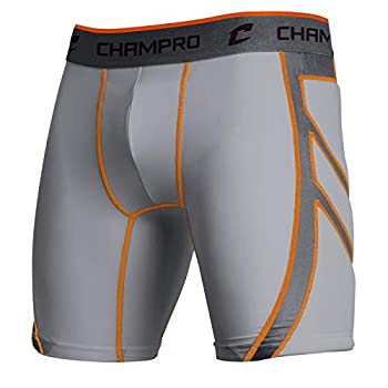 【中古】【39shop】【輸入品・未使用】CHAMPRO★ウィンドアップ圧縮ポリエステル/スパンデックススライディングショーツ 大人用M グレー(新古品)|アトリエ絵利奈