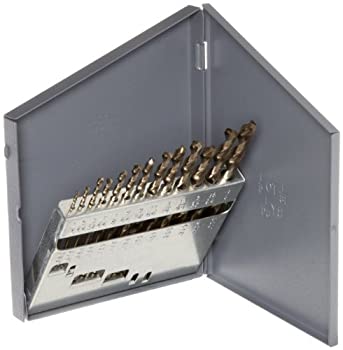 【中古】【輸入品・未使用】Chicago Latrobe 550 Series Cobalt Steel Jobber Length Drill Bit Set with Metal Case Gold Oxide Finish 135 Degree Split Point Inch 13-pi