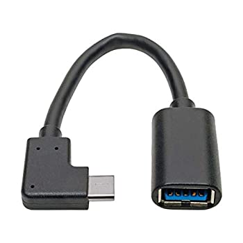 【中古】【39shop】【輸入品・未使用】USB-C（Type-C）★- USB Type-Aアダプタケーブル、ライトアングル、USB 3.1、Gen 1、5 Gbps、Thunderbolt 3、M/F、15.24 cm（新古品）｜アトリエ絵利奈
