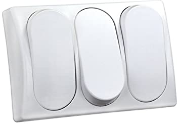 【中古】【輸入品・未使用】JR Products 13595 White SPST Modular On/Off Triple Switch by JR Products