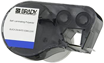 【中古】【輸入品・未使用】Brady M-75-461 Polyester B-461 Black on White/Clear Label Maker Cartridge 2-5/8 Width x 1 Height For BMP51/BMP53 Printers by Brady