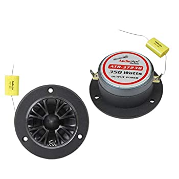 【中古】【輸入品・未使用】Audiopipe ATR-3723B 3.75インチ 350W 4オーム アルミニウム カーオーディオ ブレットホーン ツイーター。