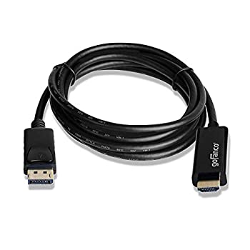 【中古】【輸入品・未使用】gofanco 6フィート DisplayPort 1.2 - 4K HDMIケーブルアダプター [金メッキ] DPシステムからHDMIウルトラHDTVまたはモニター用 (DP4kHDMI6F)
