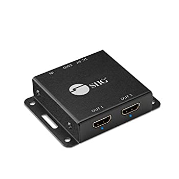 【中古】【インポート品・未当て嵌める】SIIG 1x2界面 HDMI 2.0スプリッター 4K 60サイクル HDR パウダーコンパクト USBワット数 自動小銃スケーリング HDMIスプリッター - HDMI 2.0a HDCP 2.2 18Gbps YUV 4: