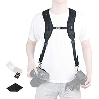 100 本物保証 中古 輸入品 未使用未開封 ダブルショルダーquick Fireダブルカメラハーネスデュアルショルダーストラップwithクイック アトリエ絵利奈 気質アップ Erieshoresag Org