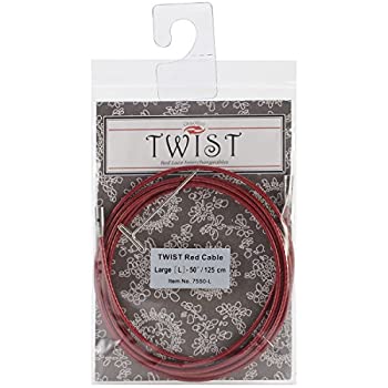 【中古】【39shop】【輸入品・未使用】ChiaoGoo★Cable 50 (127cm) with Key for Twist Red Lace Interchangeable Large Knitting Needle Set 7550-L by ChiaoGoo（新古品）｜アトリエ絵利奈