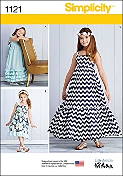 【中古】【輸入品・未使用】Simplicity 1121 プルオーバー マキシドレス 裁縫パターン 女の子用 サイズ3～6