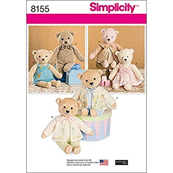【中古】【輸入品・未使用】Simplicity Pattern 8155 Stuffed Bears with Clothes One Size by Simplicity Creative Patterns