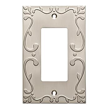 【中古】【39shop】【輸入品・未使用】Franklin★Brass W35072-SN-C Classic Lace Single Decorator Wall Plate/Switch Plate/Cover Satin Nickel（新古品）｜アトリエ絵利奈