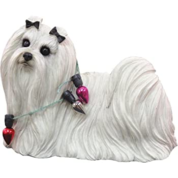 【中古】【39shop】【輸入品・未使用】(Ornament★Maltese) - Sandicast Maltese Wearing Holiday Lights Christmas Ornament(新古品)|アトリエ絵利奈