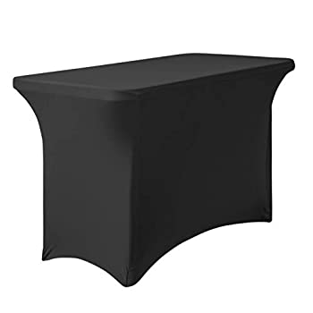 【中古】【39shop】【輸入品・未使用】LinenTablecloth★6?ft。長方形ストレッチテーブルクロスブラック(新古品)|アトリエ絵利奈