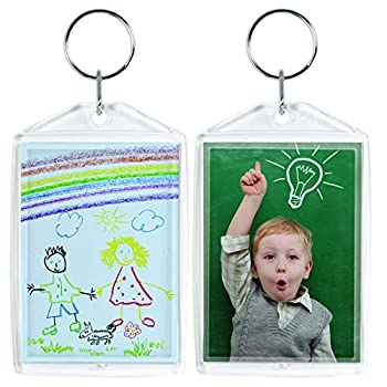 【中古】【輸入品・未使用】(5.1cm x 7.6cm ) - Acrylic Photo Snap-In Keychain - 25 Pack (5.1cm x 7.6cm )