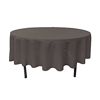【中古】【39shop】【輸入品・未使用】LA★Linen ラウンドテーブルクロス 90インチ TC1pk90RPolypopCharcoal134（新古品）｜アトリエ絵利奈
