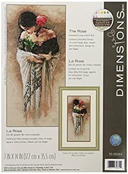【中古】【39shop】【輸入品・未使用】Dimensions★レディース ローズカウントクロスステッチキット、14カウントベージュエイダ、7インチ×14インチ(新古品)|アトリエ絵利奈