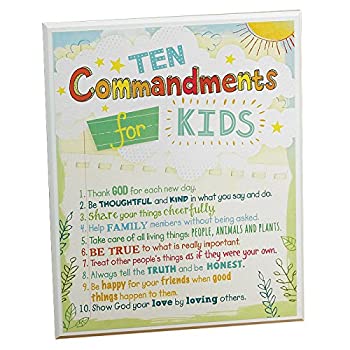【中古】【輸入品・未使用】Ten Commandments for Kids Plaque