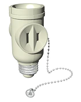 【中古】【39shop】【輸入品・未使用】Stanley★30501 プルチェーンソケットアダプタ 2アウトレット電球ソケットアダプタ ベージュ（新古品）｜アトリエ絵利奈