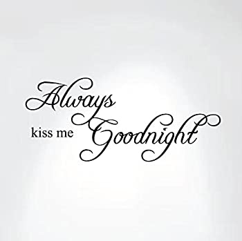 【中古】【輸入品・未使用】Always Kiss Me Goodnight 引用デカール 取り外し可能 アート ウォールステッカー ホーム 寝室 保育園 デコ #1284 30\