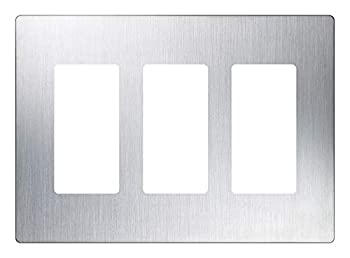 【中古】【輸入品・未使用】Lutron CW-3-SS 3-Gang ClaroWall Plate Stainless Steel by Lutron