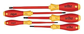 【中古】【輸入品・未使用】Wiha 32091 5-Piece 1000-Volt Slotted and Phillips Insulated Screwdriver Set by Wiha