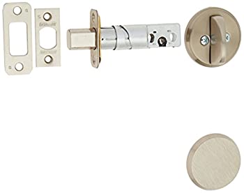 【中古】【輸入品・未使用】Schlage B81619 サテンニッケル 片面住宅用デッドボルト サムターンと外側トリムプレート付き Bシリーズ