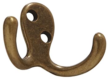 【中古】【輸入品・未使用】Theヒルマングループ852903ダブルClothes hook-アンティーク真鍮2?- Pack 852903 1