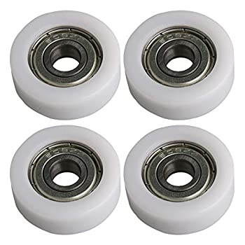 【中古】【輸入品・未使用】BQLZRフラットナイロンボール軸受ホワイトプラスチックタイヤホイールプーリのスライド式ドアとウィンドウパックof 4 M4180423099