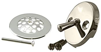 【中古】【輸入品・未使用】(Polished Nickel) - Westbrass Beehive Grid Tub Trim Grate with Trip Lever Faceplate Polished Nickel D92-05
