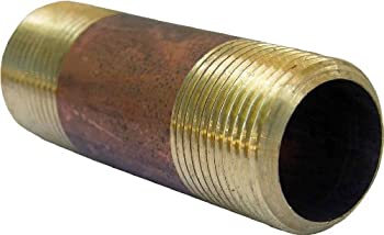 【中古】【輸入品・未使用】LASCO 17-9489 3/4インチ x 3インチ 赤真鍮 パイプ ニップル